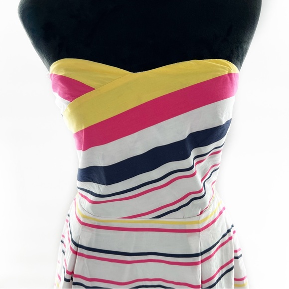 Lilly Pulitzer Felicity Dress Resort White Lady Like Stripe Size 10 - Picture 7 of 16